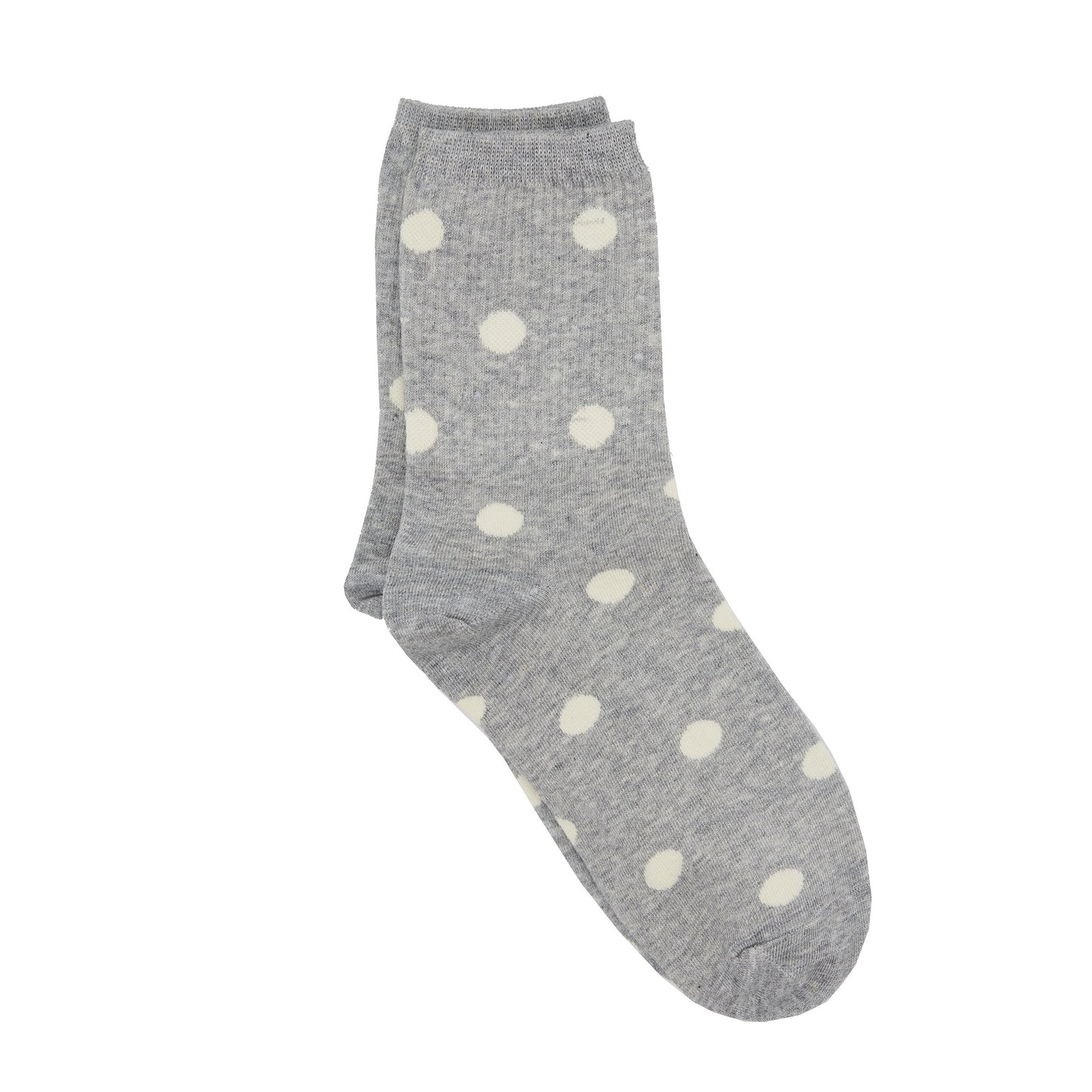 Grey socks with white spots