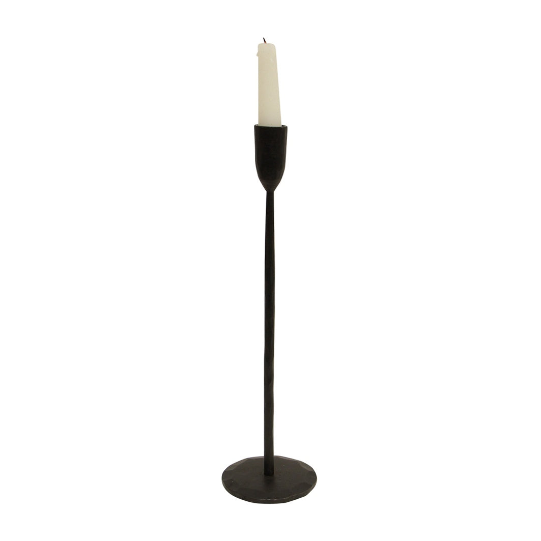 Hand forged candlestick 40cm high