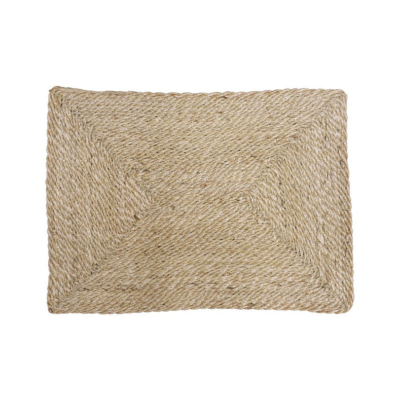 Handwoven jute placemat rectangle natural 41cm