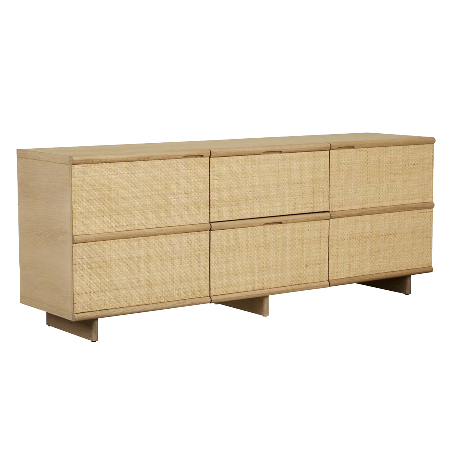 Hartley woven rattan sideboard light oak