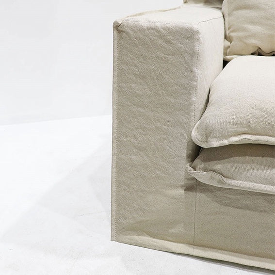 Keely slip cover armchair oatmeal