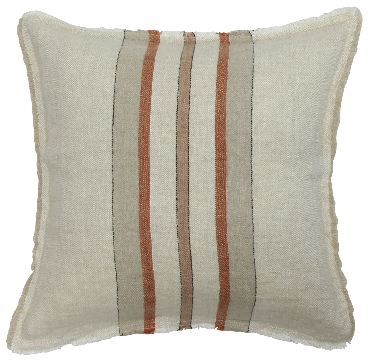 Herringbone striped cushion cover 50cm natural