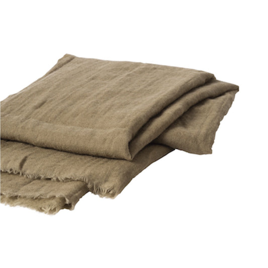 Oversized wool silk scarf  80 x 190cm fennel