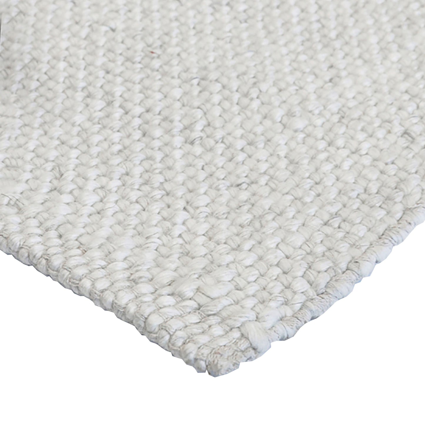 Nebraska wool blend rug white