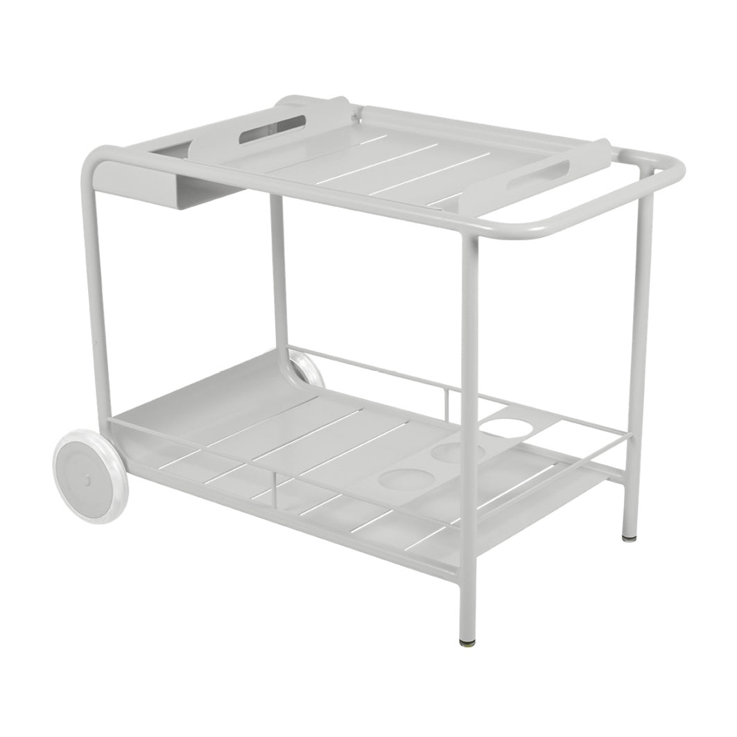 Luxembourg bar trolley steel grey