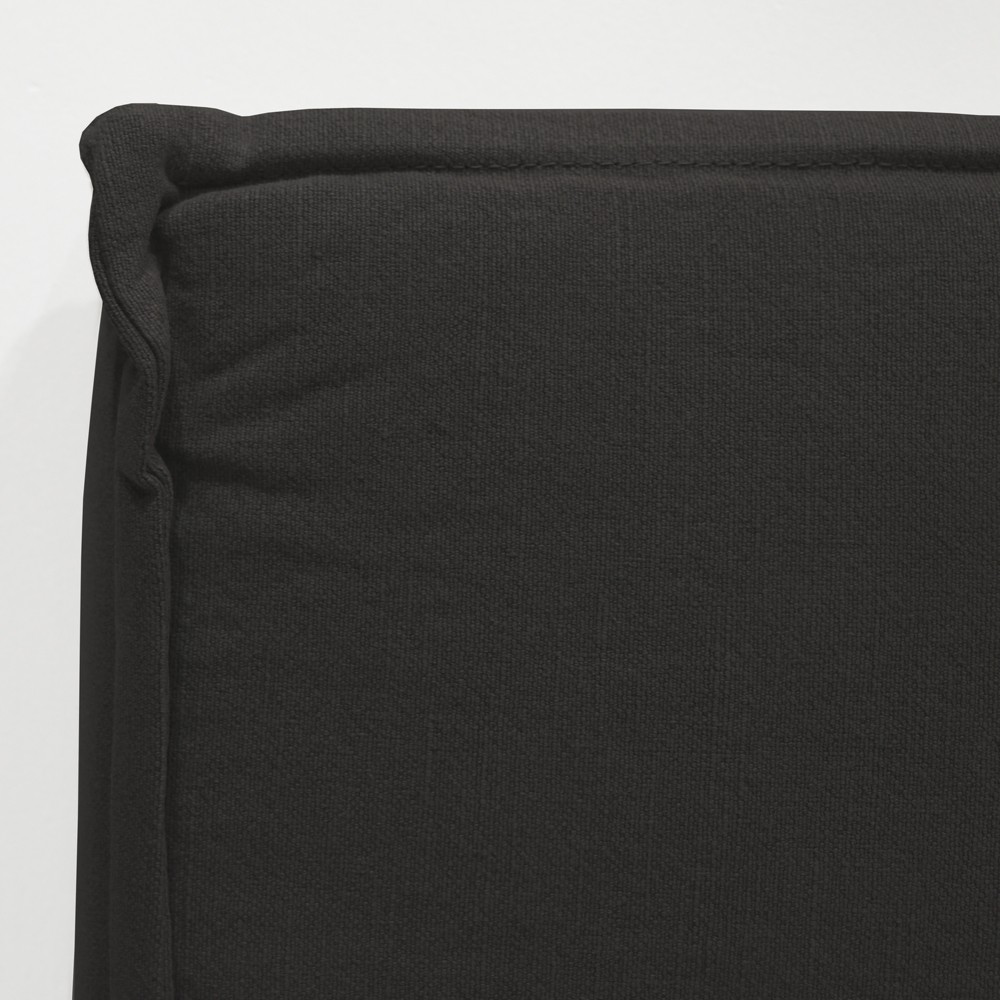 Keely slip cover linen headboard carbon