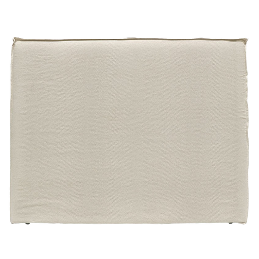 Slip cover linen headboard oatmeal