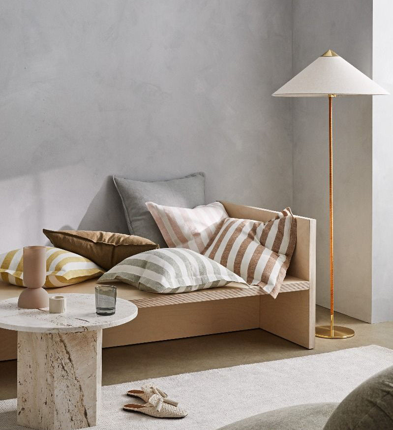Luca linen cushion cover clay 50cm