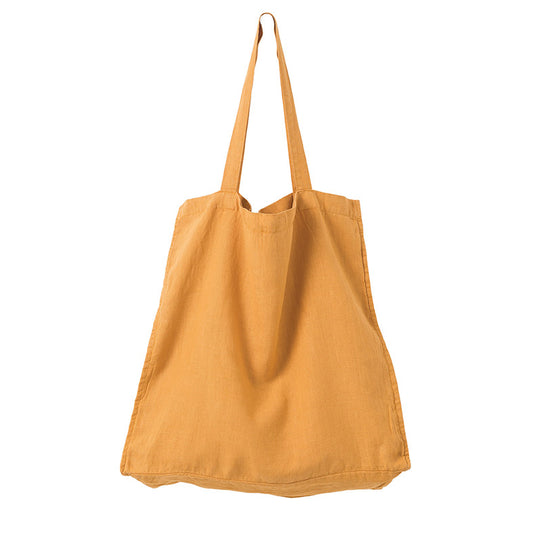 Linen tote bag pumpkin