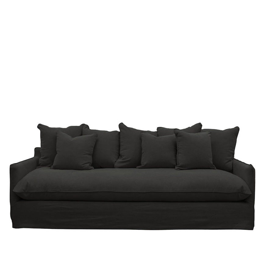 Lotus slip cover 3-seater sofa charcoal