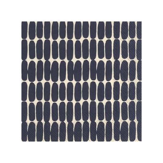 Marimekko alku paper napkins set of 20 black