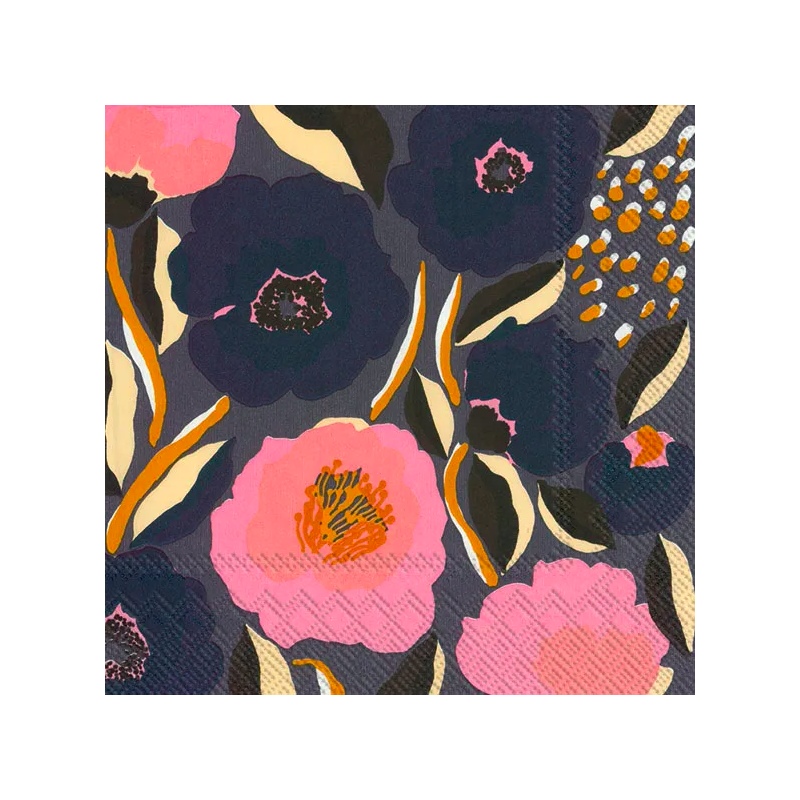 Marimekko paper napkins set of 20 rosarium blue