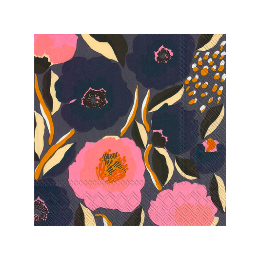 Marimekko paper napkins set of 20 rosarium  blue