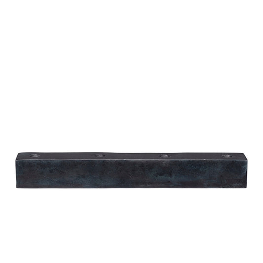Long black marble candleholder 27cm