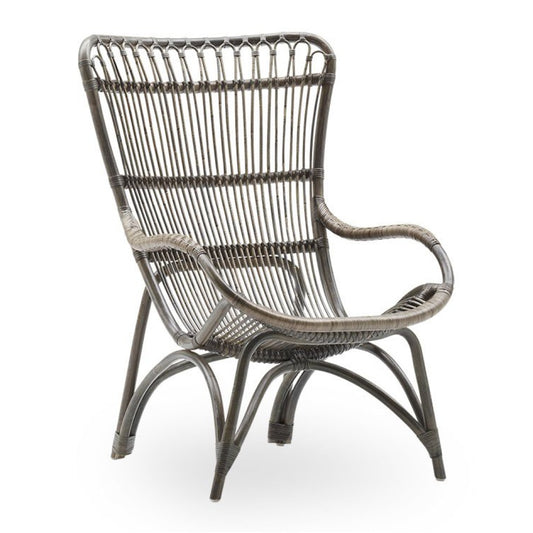 Sika rattan high back chair taupe