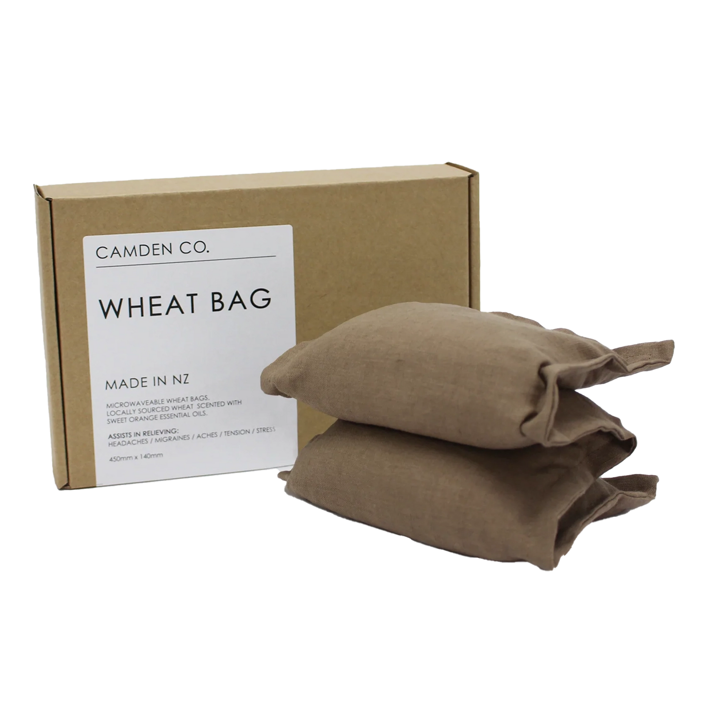 Linen heat pack with removable cover mocha