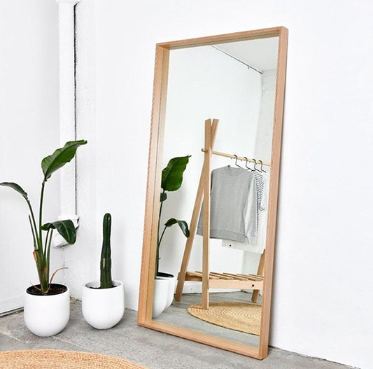 XL oak ply deep frame mirror 200 x 100cm