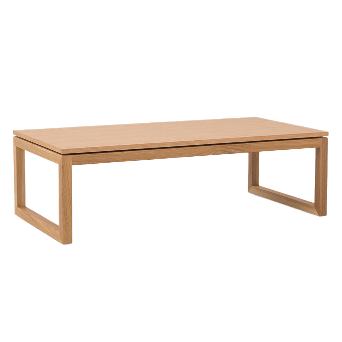 NZ made framed coffee table natural