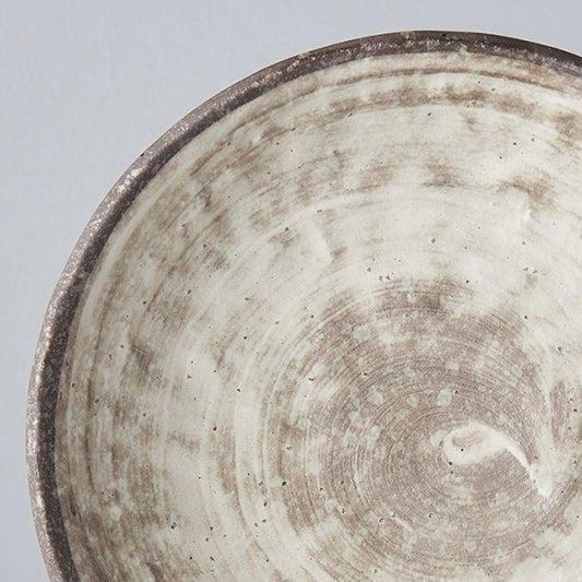 Nin-rin stoneware shallow bowl 24cm