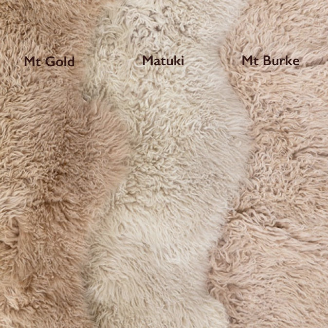 Shaggy NZ wool seat cover round