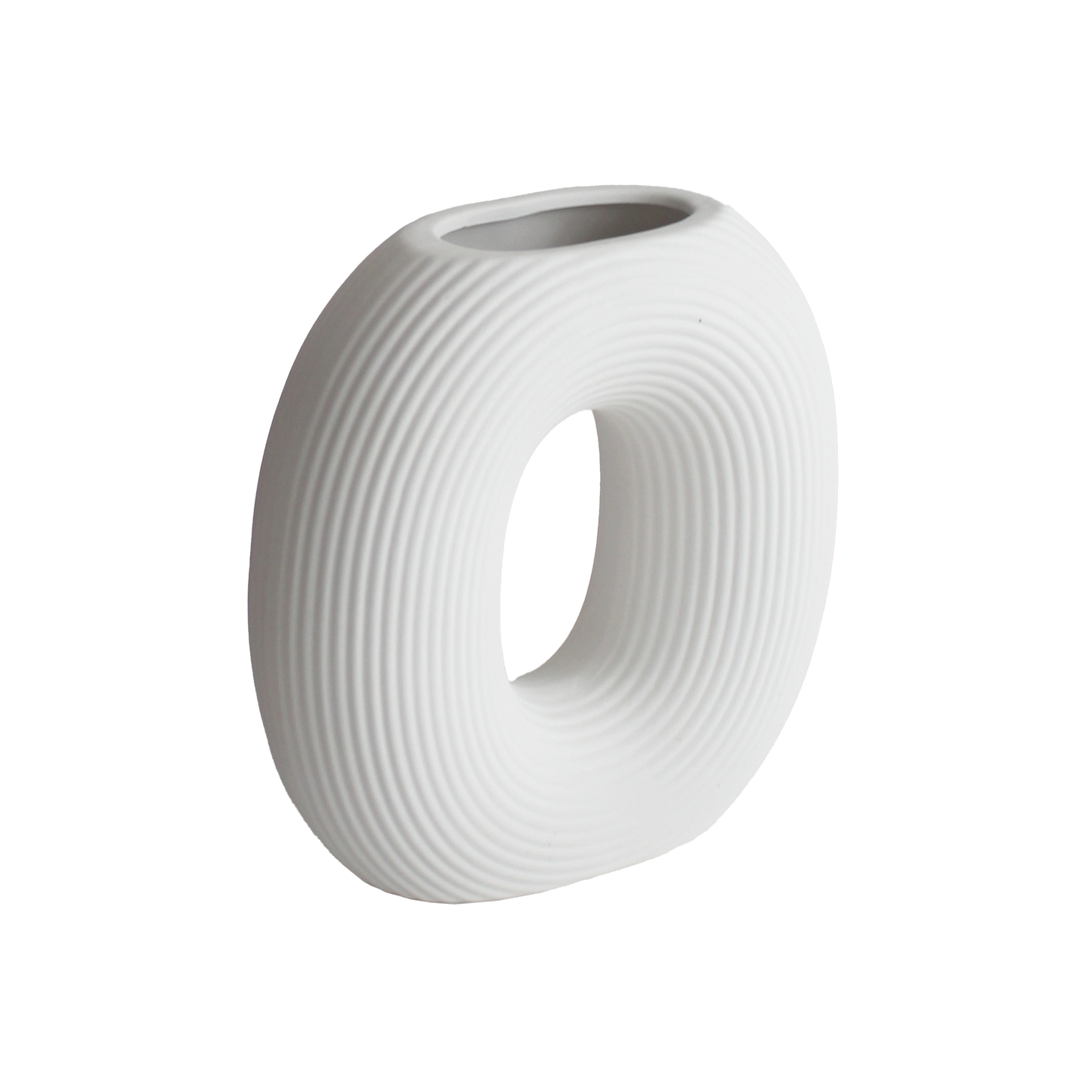 O-shaped vase white 15cm