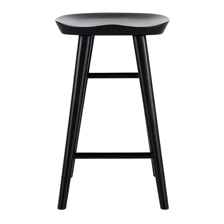 Oak counter stool black 65cm high