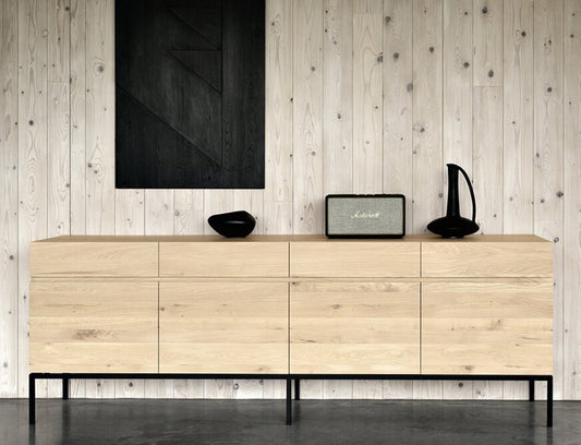 Oak ligna 3-door sideboard 165cm long