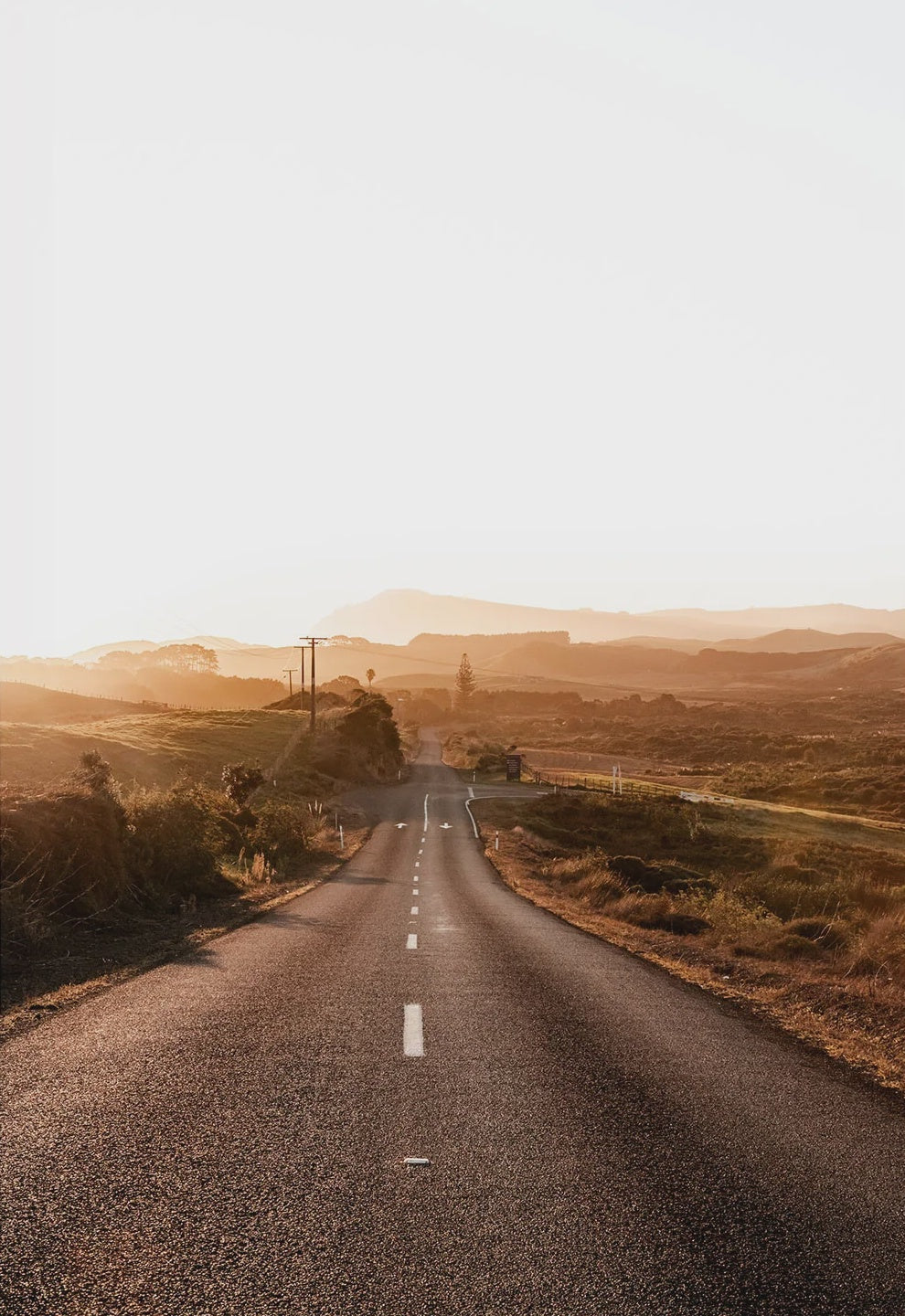 On the road Northland NZ photographic print