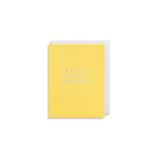 Gold foil mini card.  Card is blank inside.  Card size: 90mm x 120mm (folded)  Envelope size: 95mm x 125mm