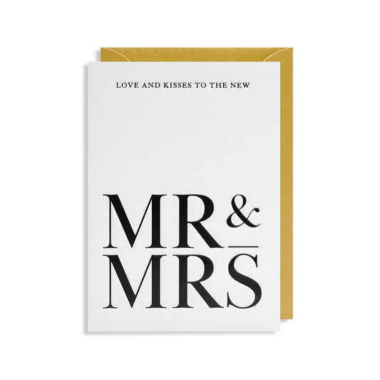 love and kisses to the new mr & mrs card