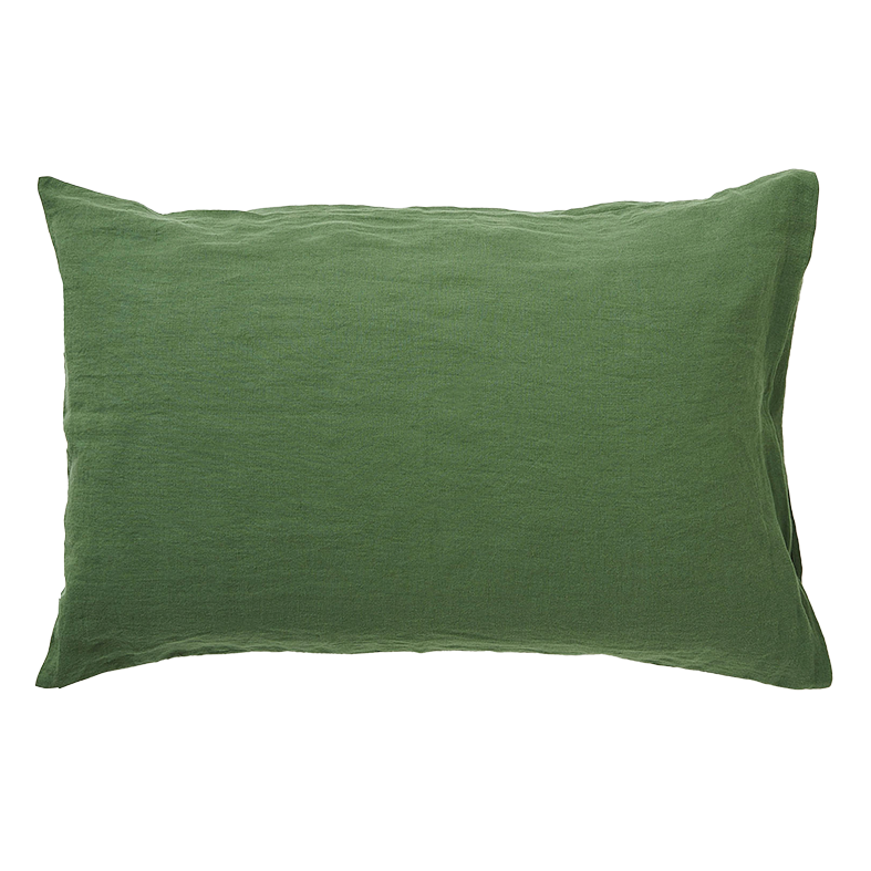 Pair of linen pillowcases spearmint