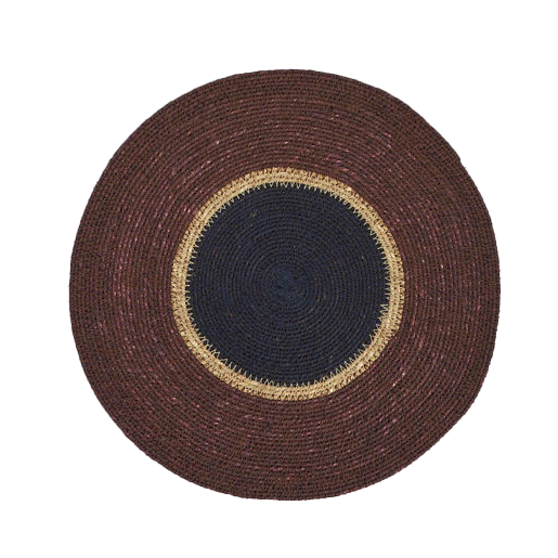Pinto placemat mulberry & blue/black