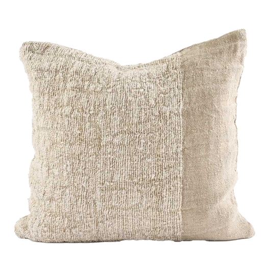 Raffine hand woven linen cushion cover 50cm