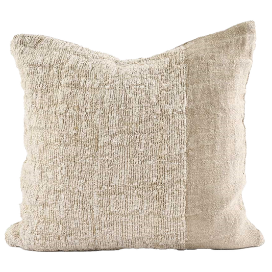 Raffine hand woven linen cushion cover 60cm
