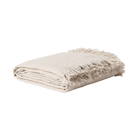 Resort linen bedspread oat