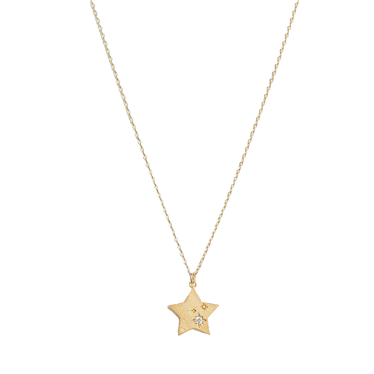 S+G star upon a star necklace gold