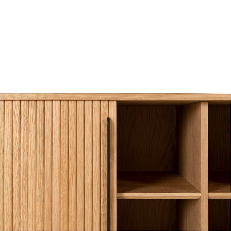 Panelled oak sideboard 170cm