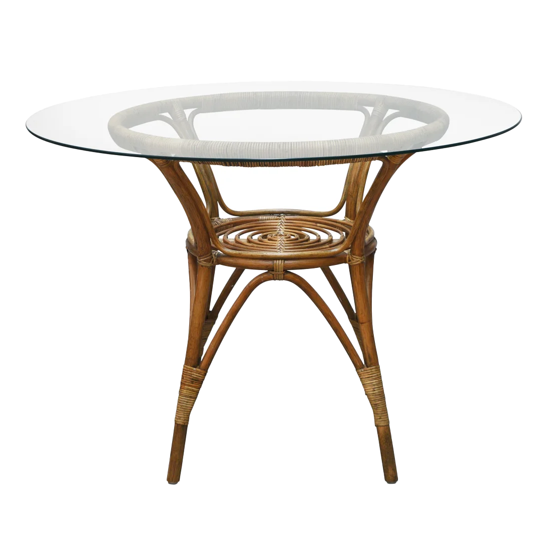 Sika Design glass top cafe table 100cm antique