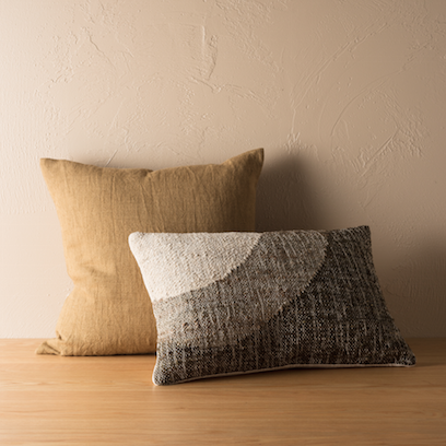 Linen cotton cushion cover miso 55cm