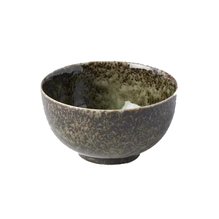 Glossy U-shaped bowl 16cm sage