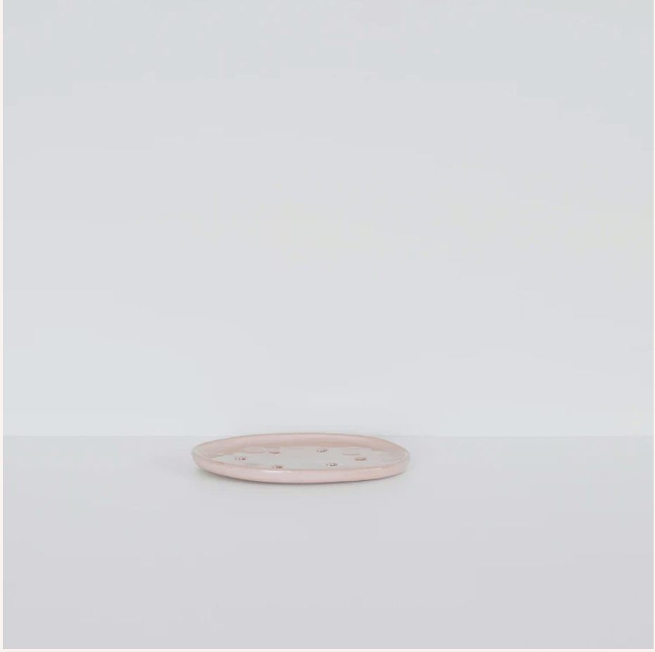 NZ made soap dish pink sand