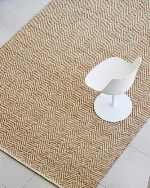 Weave Catania jute & wool rug natural 200 x 300cm