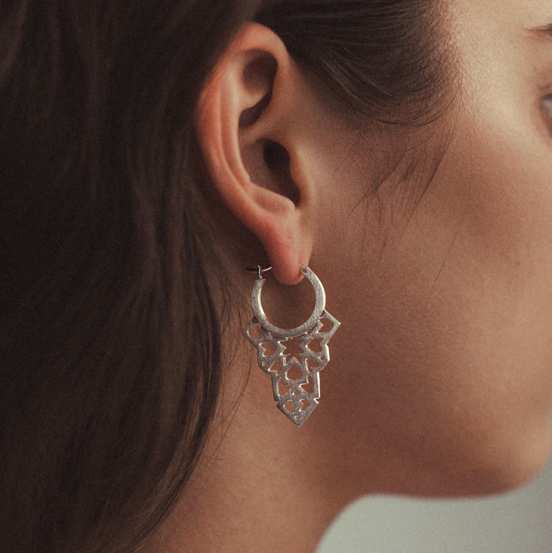 Linda Tahija seventh star earrings sterling silver