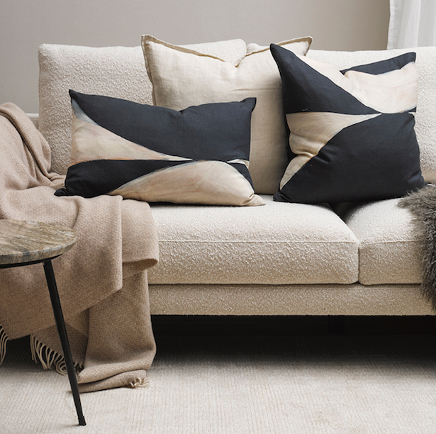 Eclipse cushion cover ink 55cm