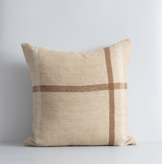 Keswick linen cushion cover taupe 50cm