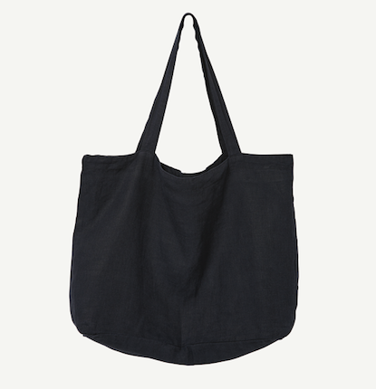 Linen tote bag midnight