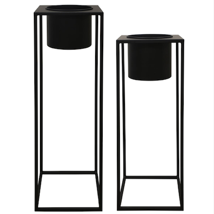 Studio square pot stand black