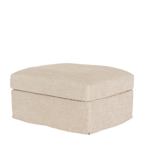 Melba linen ottoman salt & pepper