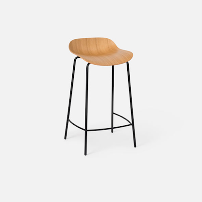 3D oak plywood bar stool 65cm