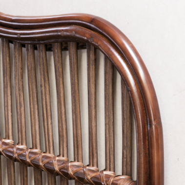 Rattan headboard brown wash